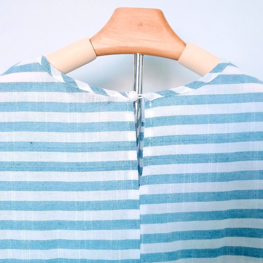 COTTON STRIPED POMPOM DRESS - Picture 7 of 13